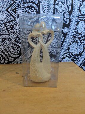 His & Hers NWB Wood Look Wedding Cake Topper